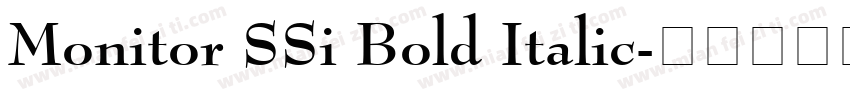Monitor SSi Bold Italic字体转换
